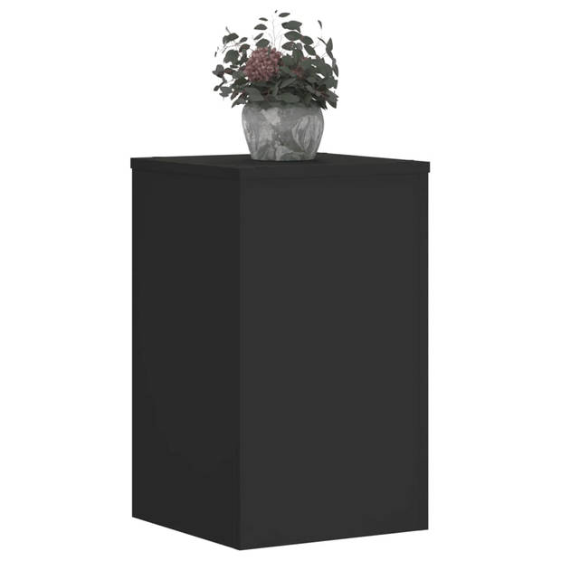 vidaXL Plantenstandaards 2 st 30x30x50 cm bewerkt hout zwart