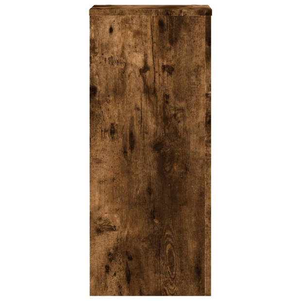 vidaXL Plantenstandaards 2 st 30x30x70 cm bewerkt hout gerookt eiken