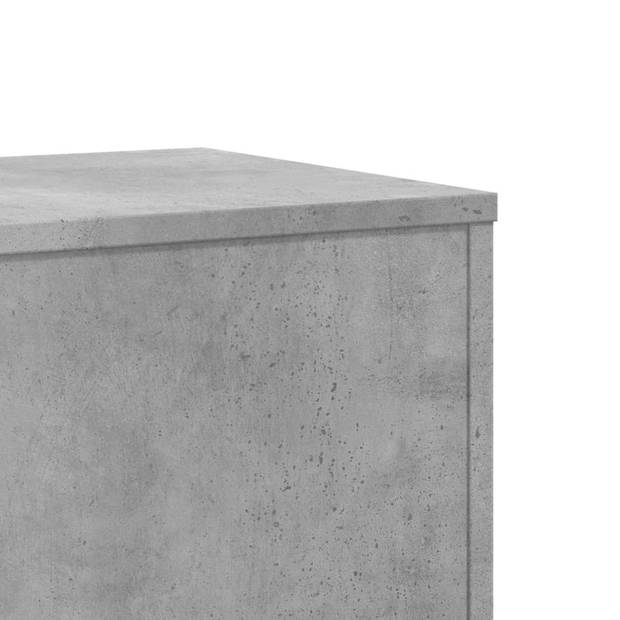 vidaXL Plantenstandaard 33x33x100 cm bewerkt hout betongrijs