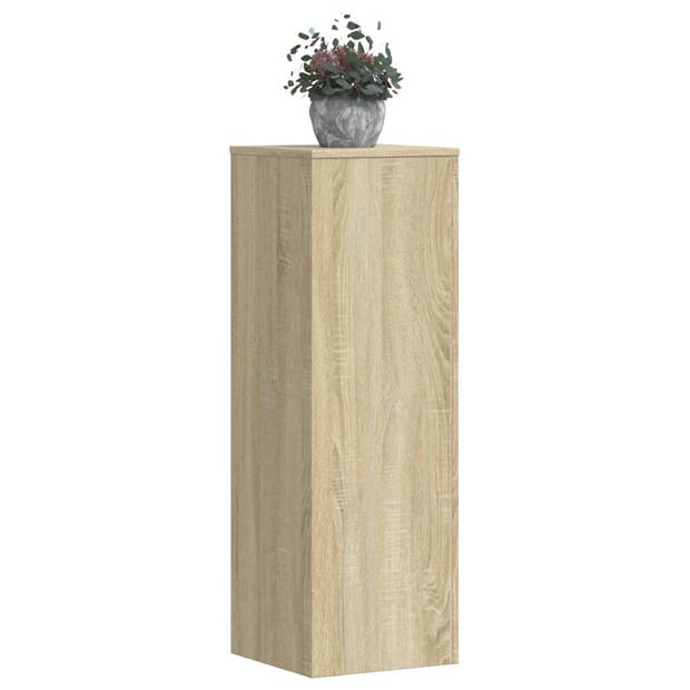 vidaXL Plantenstandaard 33x33x100 cm bewerkt hout sonoma eikenkleurig