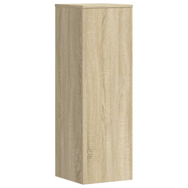 vidaXL Plantenstandaard 33x33x100 cm bewerkt hout sonoma eikenkleurig