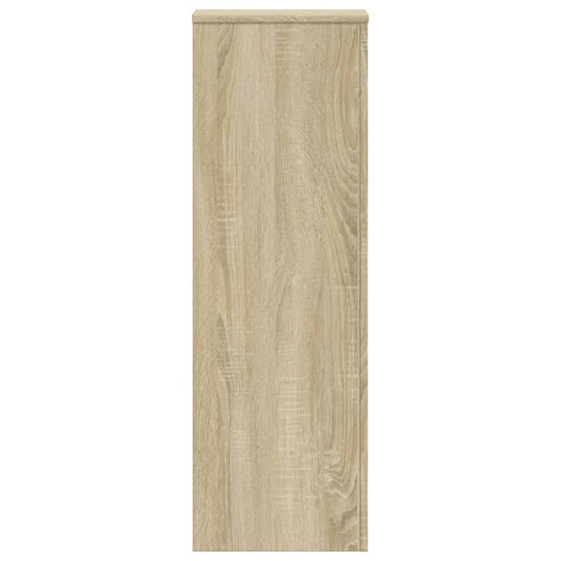 vidaXL Plantenstandaard 33x33x100 cm bewerkt hout sonoma eikenkleurig