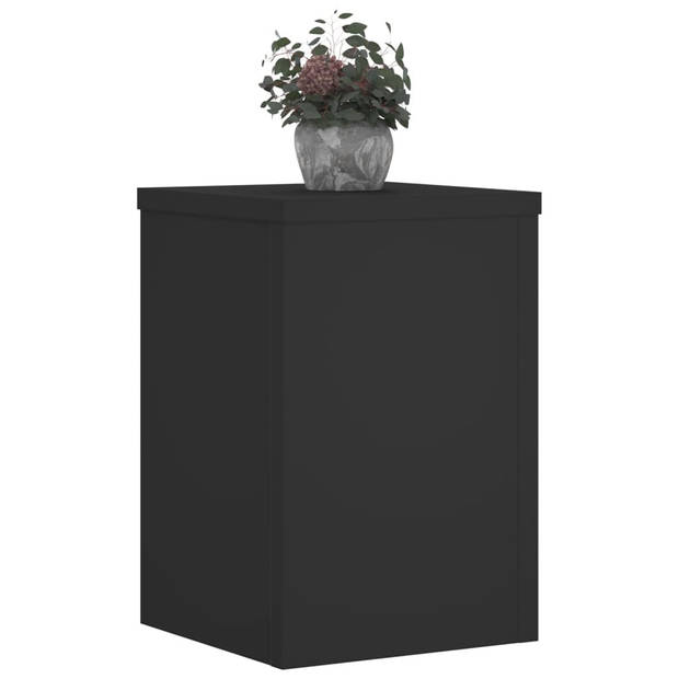 vidaXL Plantenstandaards 2 st 20x20x30 cm bewerkt hout zwart
