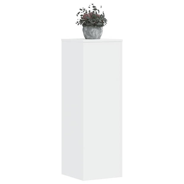 vidaXL Plantenstandaards 2 st 33x33x100 cm bewerkt hout wit