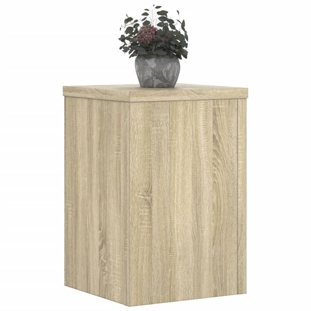 vidaXL Plantenstandaards 2 st 20x20x30 cm bewerkt hout sonoma eiken