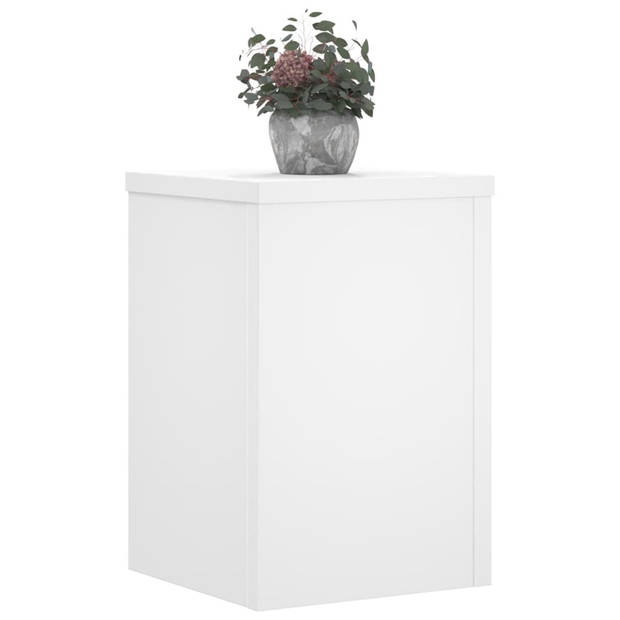 vidaXL Plantenstandaards 2 st 20x20x30 cm bewerkt hout wit