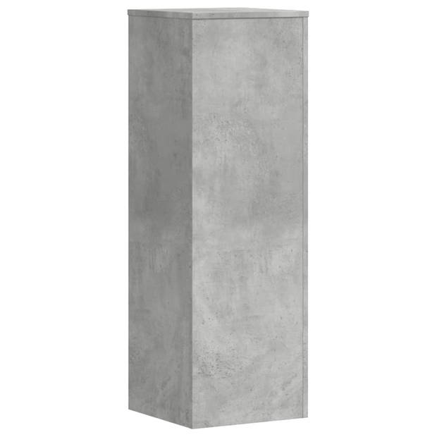 vidaXL Plantenstandaards 2 st 33x33x100 cm bewerkt hout betongrijs