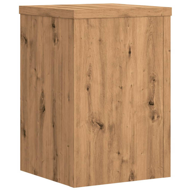 vidaXL Plantenstandaards 2 st 20x20x30 cm hout artisanaal eiken