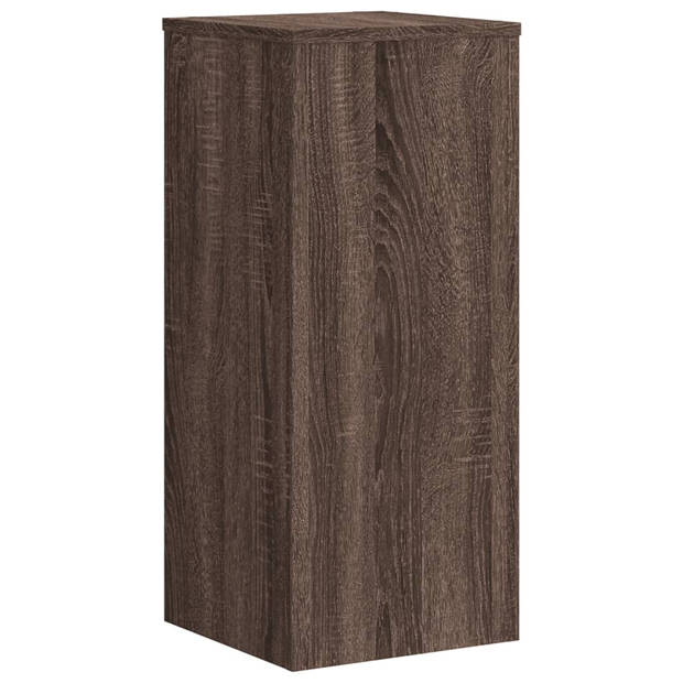 vidaXL Plantenstandaards 2 st 30x30x70 cm bewerkt hout bruin eiken