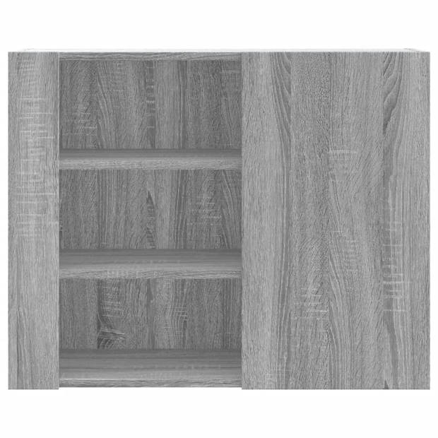 vidaXL Wandkast 75x35x60 cm bewerkt hout grijs sonoma eikenkleurig