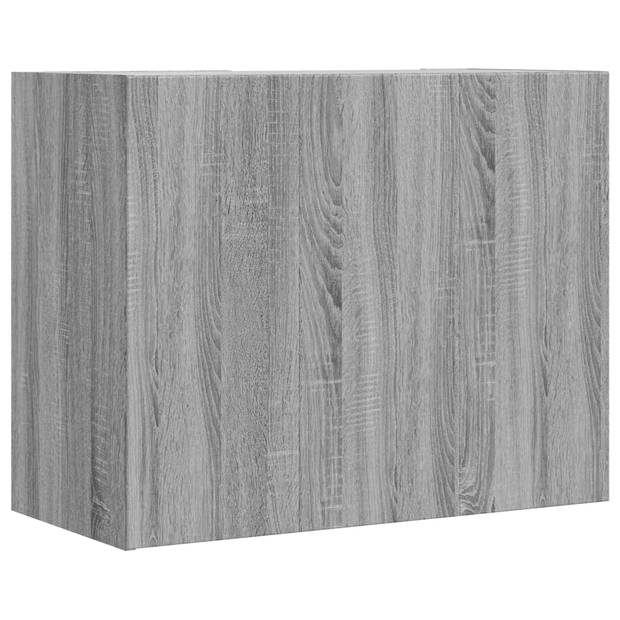 vidaXL Wandkast 75x35x60 cm bewerkt hout grijs sonoma eikenkleurig