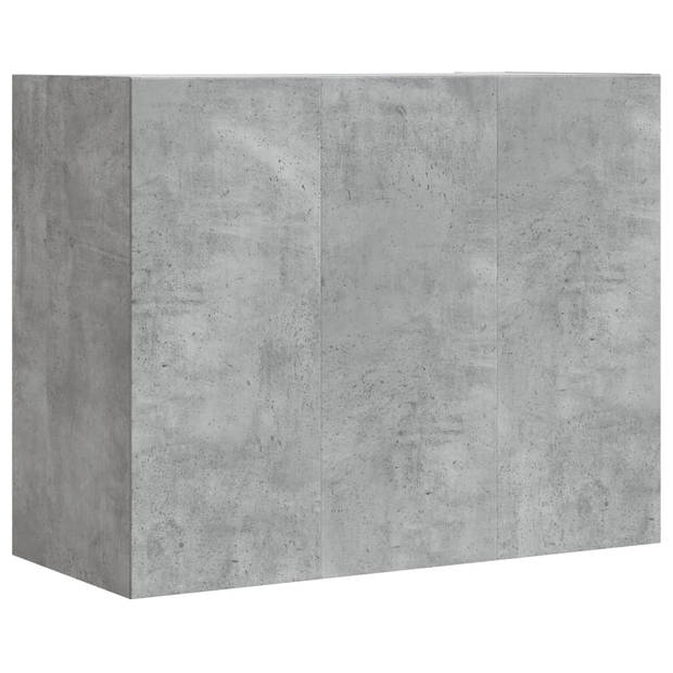 vidaXL Wandkast 75x35x60 cm bewerkt hout betongrijs