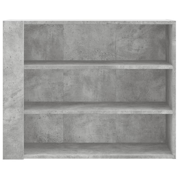 vidaXL Wandkast 75x35x60 cm bewerkt hout betongrijs