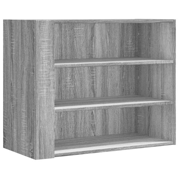 vidaXL Wandkast 75x35x60 cm bewerkt hout grijs sonoma eikenkleurig