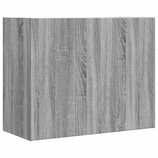 vidaXL Wandkast 75x35x60 cm bewerkt hout grijs sonoma eikenkleurig