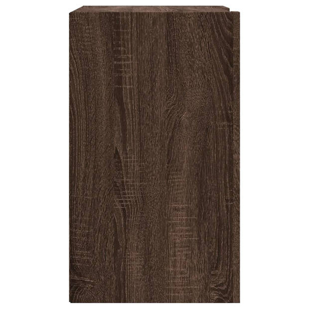 vidaXL Wandkast 75x35x60 cm bewerkt hout bruin eikenkleurig