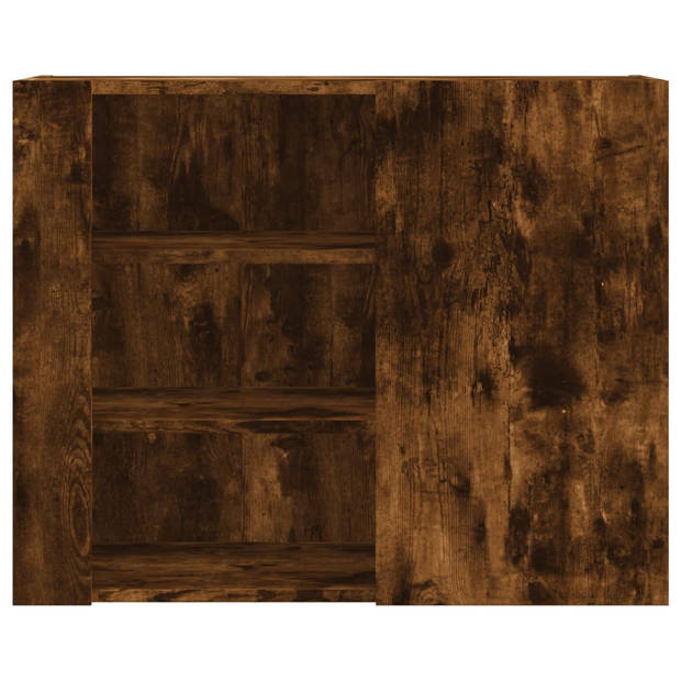vidaXL Wandkast 75x35x60 cm bewerkt hout gerookt eikenkleurig