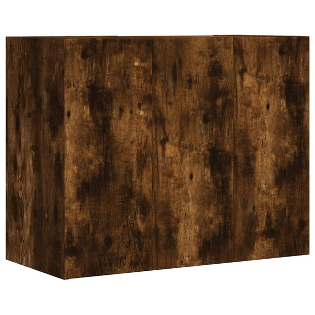 vidaXL Wandkast 75x35x60 cm bewerkt hout gerookt eikenkleurig