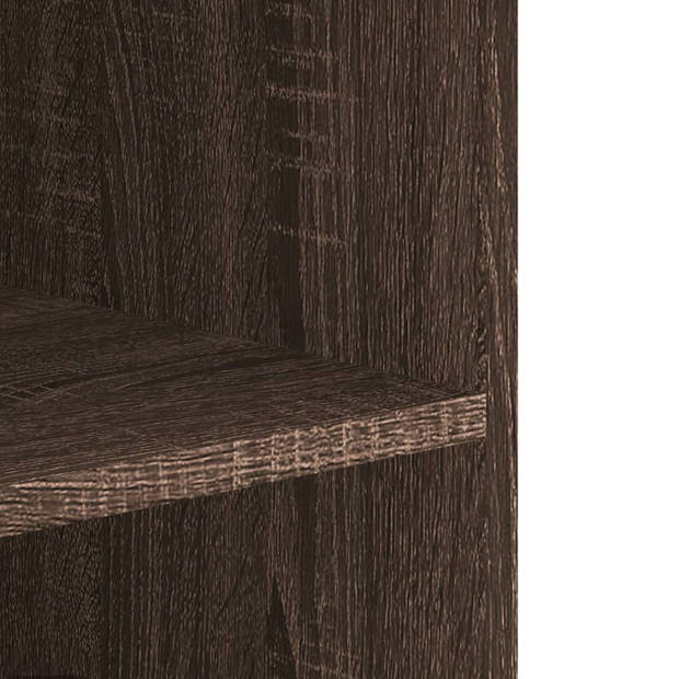 vidaXL Wandkast 75x35x60 cm bewerkt hout bruin eikenkleurig