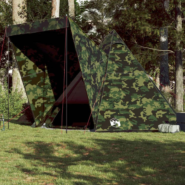 vidaXL Tipitent 6-persoons camouflage waterdicht
