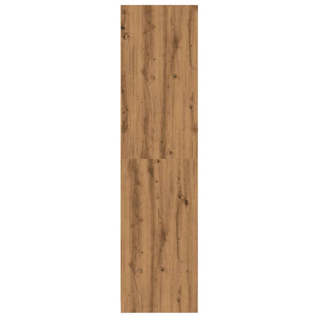 vidaXL Kledingkast 100x50x200 cm bewerkt hout artisanaal eikenkleurig