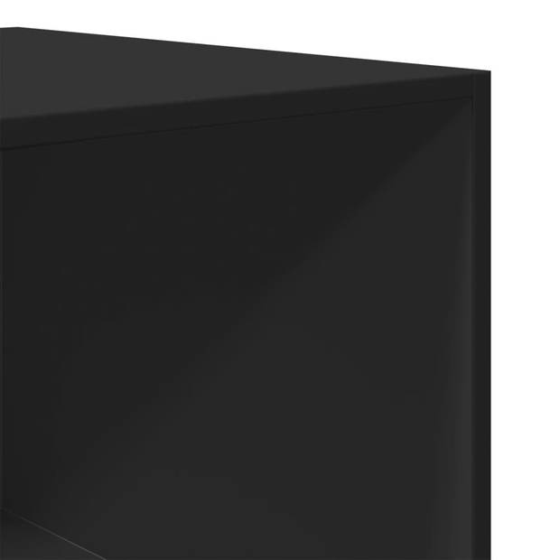vidaXL Kledingkast 80x50x200 cm bewerkt hout zwart