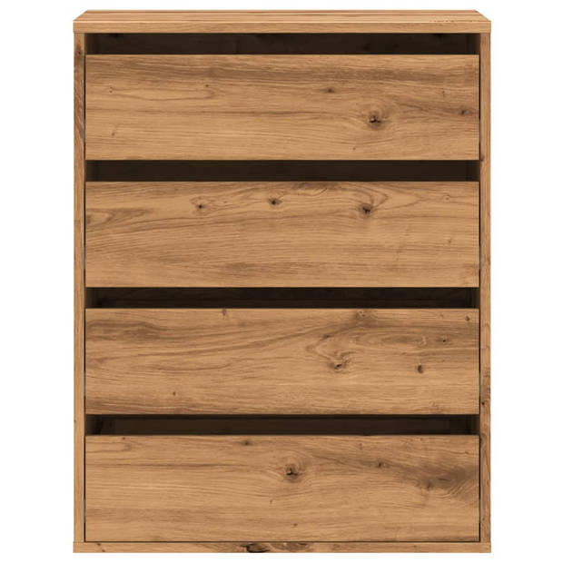 vidaXL Ladekast 60x41x76 cm bewerkt hout artisanaal eikenkleurig