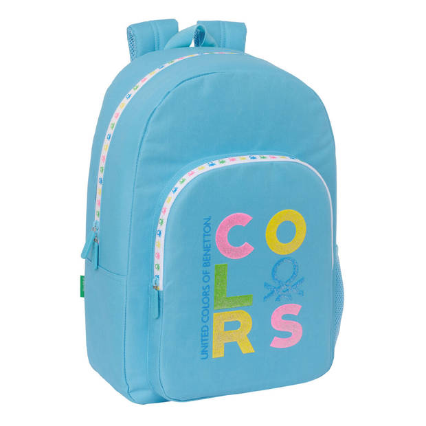 Schoolrugzak Benetton Spring Celeste 30 x 46 x 14 cm