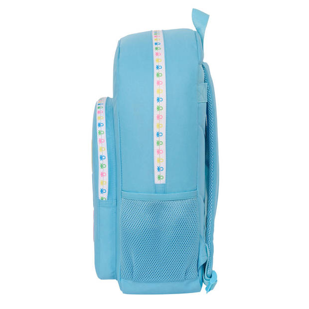 Schoolrugzak Benetton Spring Celeste 30 x 46 x 14 cm