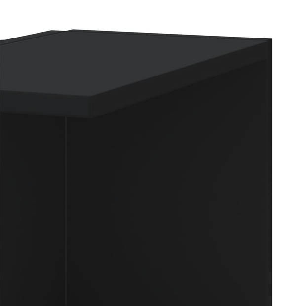 vidaXL Hoekwandschap 36,5x36,5x140 cm bewerkt hout zwart
