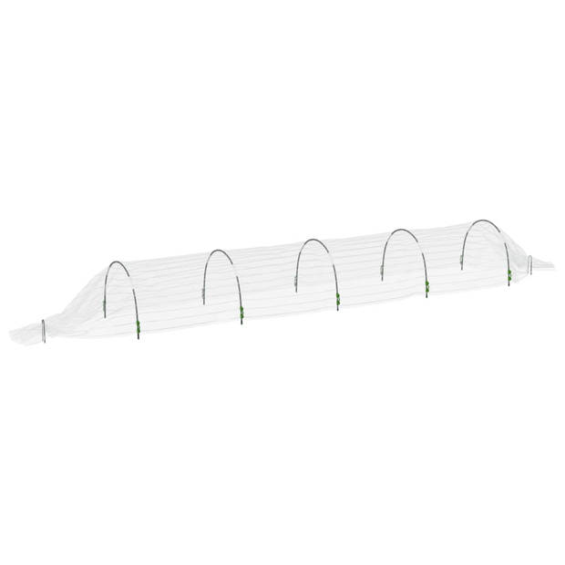 vidaXL Kweektunnels 3 st 1,5x5 m glasvezel en polypropeen