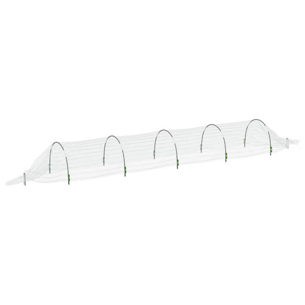 vidaXL Kweektunnels 3 st 1,5x5 m glasvezel en polypropeen