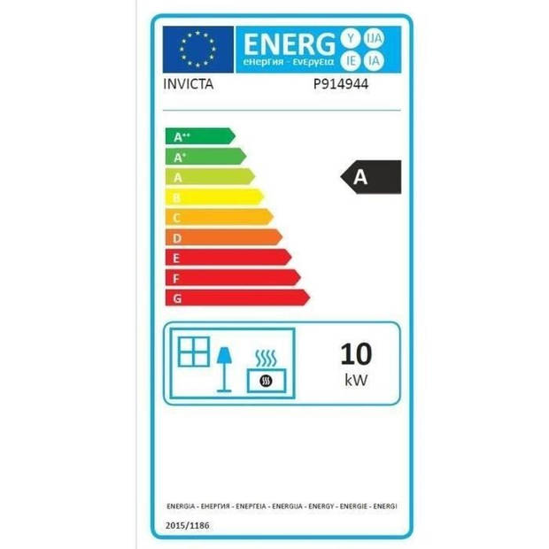 Houtkachel - INVICTA Ode - 10 KW - Gietijzer - Houtblokken 25 cm