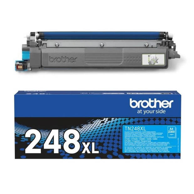 Toner met hoge capaciteit - BROTHER - TN248XLC - Cyaan - 2300 pagina's