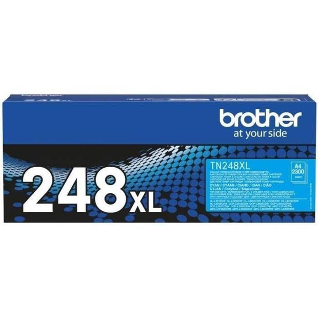 Toner met hoge capaciteit - BROTHER - TN248XLC - Cyaan - 2300 pagina's