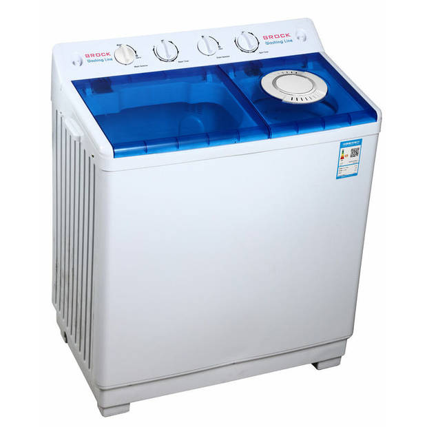 Brock XXXL Grote Camping Wasmachine met Dubbele Trommel 10Kg was Capaciteit - 6,5Kg Centrifuge Capaciteit