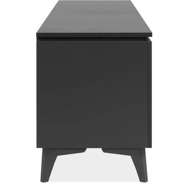 TV-meubel - Bertrix 56A - Leisteen/antraciet - 177x51,5x40 cm - 2 deuren - 1 lade - 2 nissen
