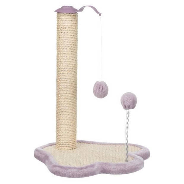 TRIXIE Junior krabpaal - Met paal - 50 cm - Naturel en mauve