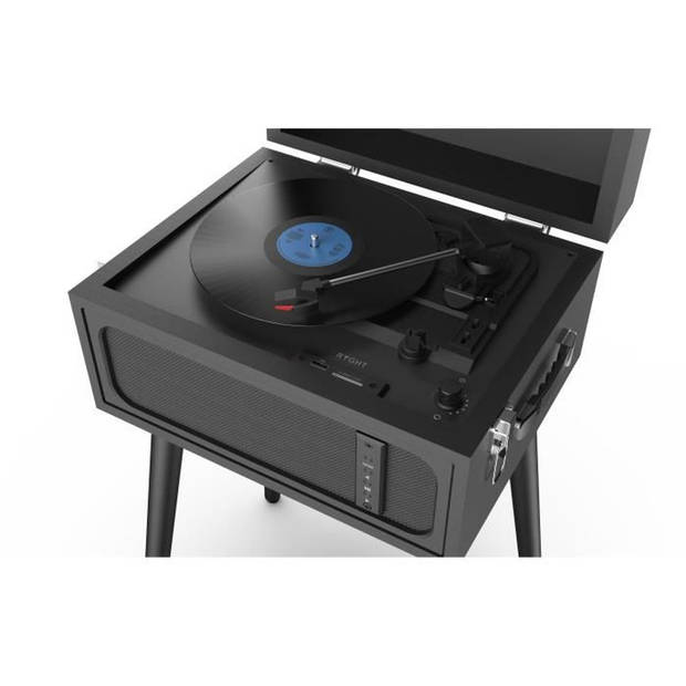 RYGHT ALTO Vinylplatenspeler op standaards - Zwart - Geïntegreerde Bluetooth-luidspreker