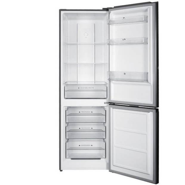 CONTINENTAL EDISON koelkast met ondervries - 293L - Total No Frost - 39 dB - L60 cmxH186cm - roestvrij staal