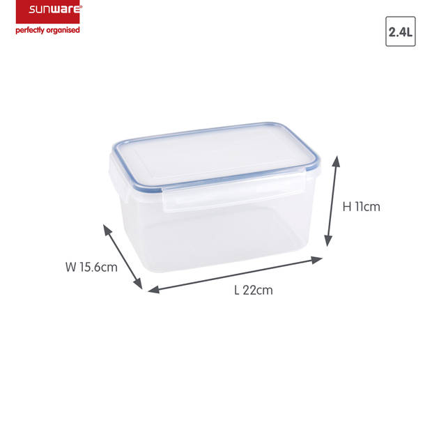 Basic vershouddoos 2,4L - Set van 6 - Transparant