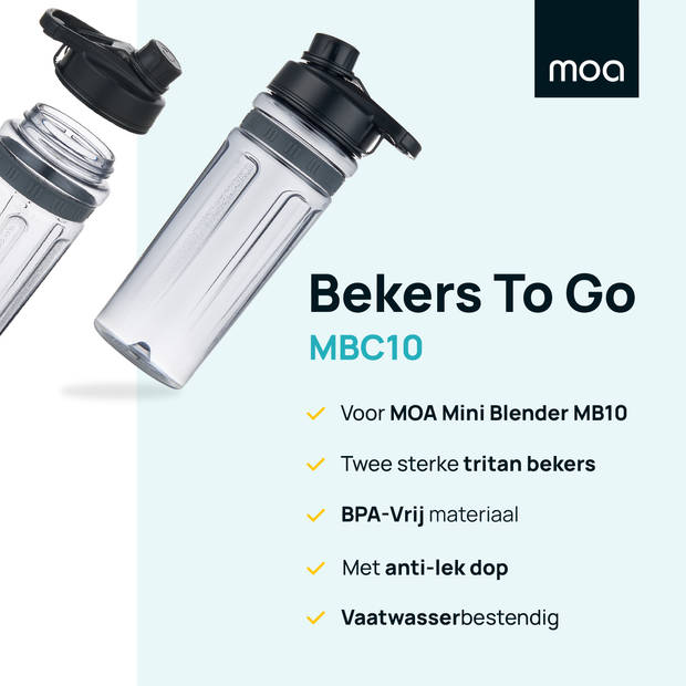 MOA Blender To Go MBC10 Extra Bekers - Bekers To Go - 2 trit