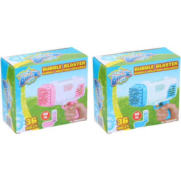 Bubblez Bellenblaas Pistool - Bellenblaasmachine voor Kinderen - Bellenblazer met 36 Gaten