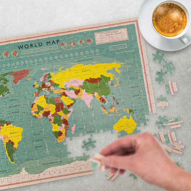 Wereldkaart Puzzel 300 Stukjes