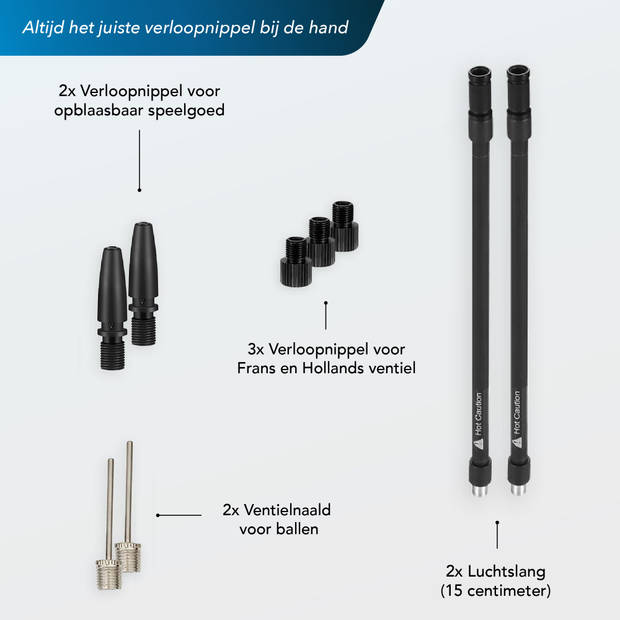 Donrox Ride F522 Premium - Draagbare compressor bandenpomp fiets - Inclusief Onderdelenpakket & Oplader