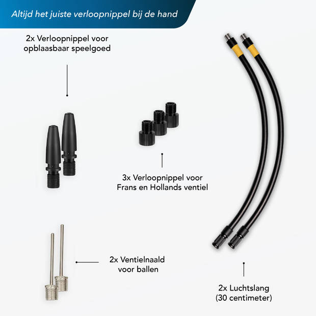 Donrox Ride A922 Premium - Draagbare compressor auto bandenpomp + Inclusief Oplader & Onderdelenpakket