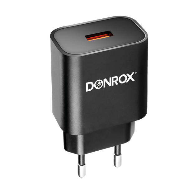 1 x Donrox Charge A201 - USB Adapter Universeel - Slimme Universele Oplader USB - Quick Charge 3.0 Technologie - 18 Watt