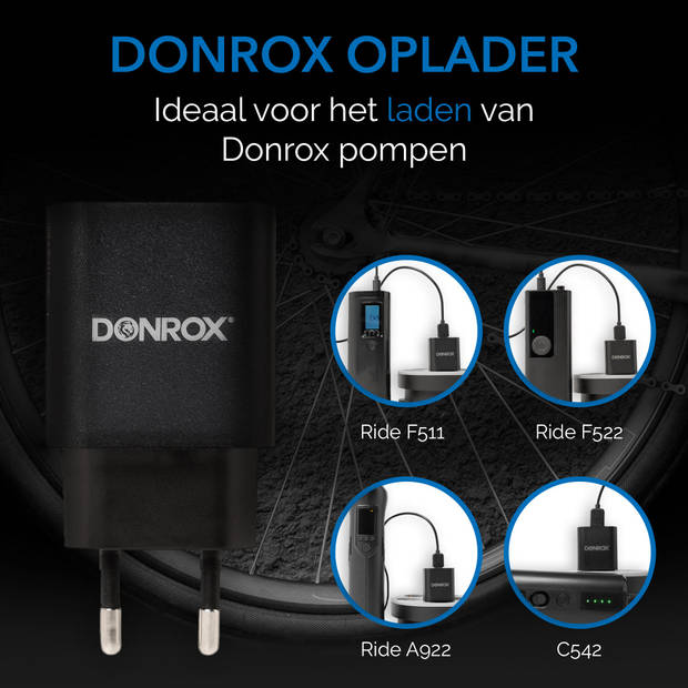 1 x Donrox Charge A201 - USB Adapter Universeel - Slimme Universele Oplader USB - Quick Charge 3.0 Technologie - 18 Watt