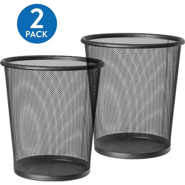 Tatkraft MESH2 Robuuste RVS Prullenbak - Set van 2