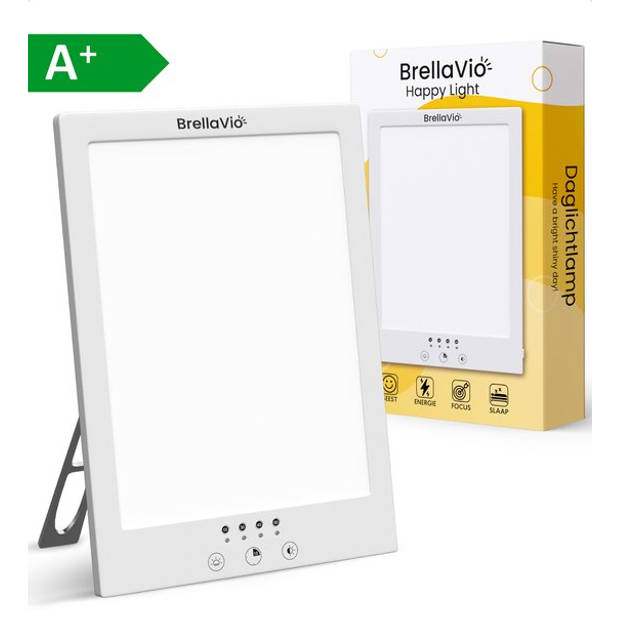 BrellaVio Daglichtlamp - 12.000 LUX - Wit - Incl. Opberghoes - Winterdepressie Lichttherapielamp - LED Lichttherapie